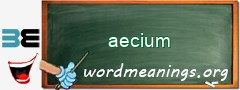 WordMeaning blackboard for aecium